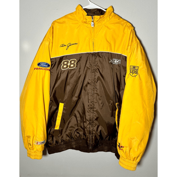 Vintage Dale Jarrett UPS #88 Ford Racing NASCAR Brown & Gold Chase Authentics XL - Picture 2 of 12
